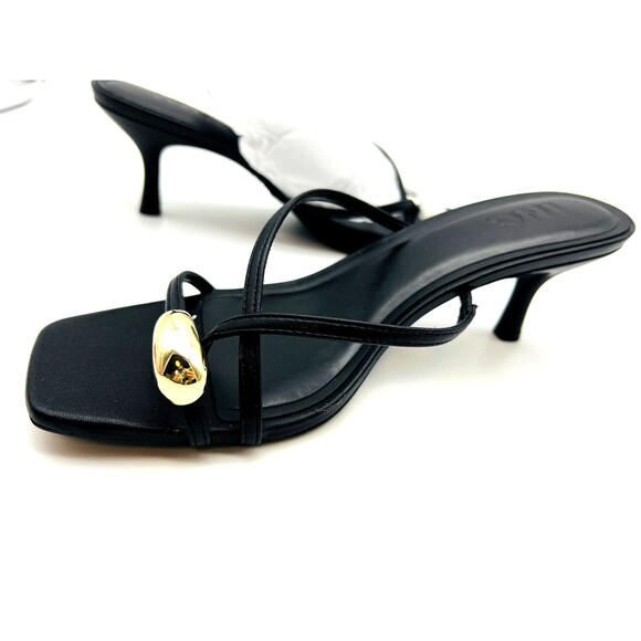 I.N.C. International Concepts Women’s Black Low Heel Sandals Size 8 Disco Slides - Picture 1 of 4